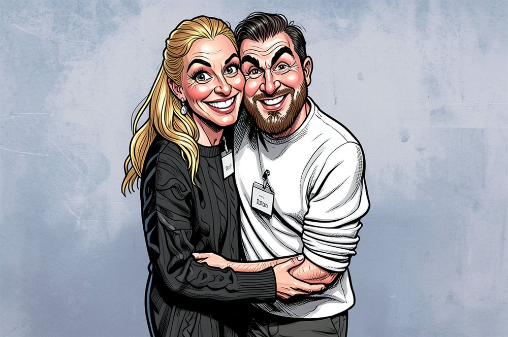 Fotobox-Foto, live in einen KI-Stil verwandelt